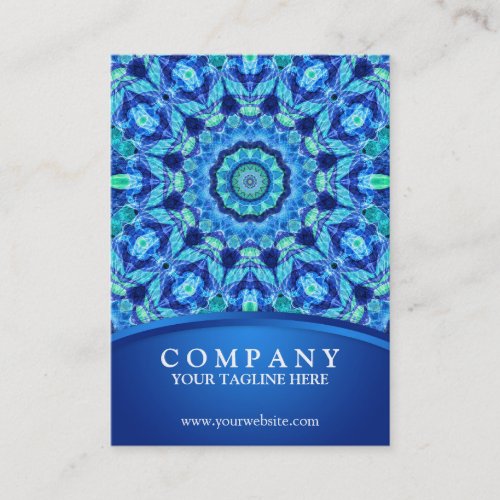 Blue Sea Jewel Mandala Business Card