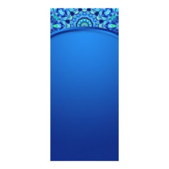 Blue Sea Jewel Mandala Rack Card by WavingFlames at Zazzle