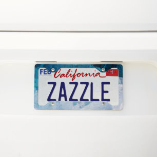 Blue sea license plate frame