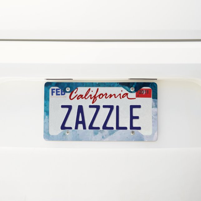 Blue sea license plate frame (On Car)