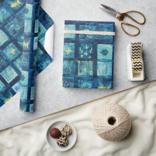 Blue Sea Ocean Beach Wrapping Paper