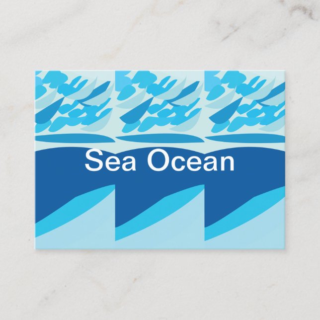 Blue Sea Ocean Business Card (Front)