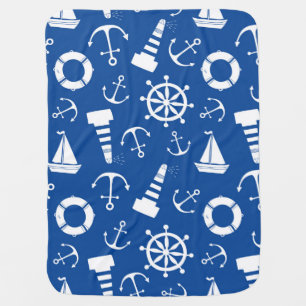 Blue Sea Pattern Baby Blanket