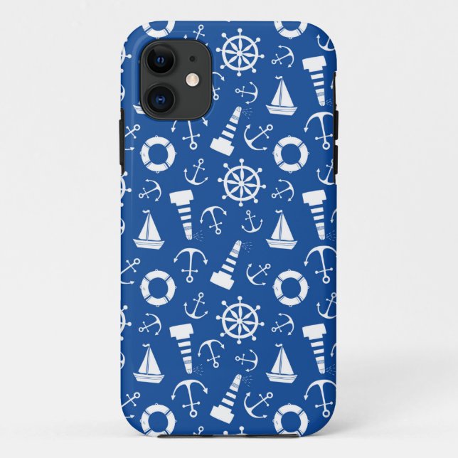 Blue Sea Pattern Case-Mate iPhone Case (Back)