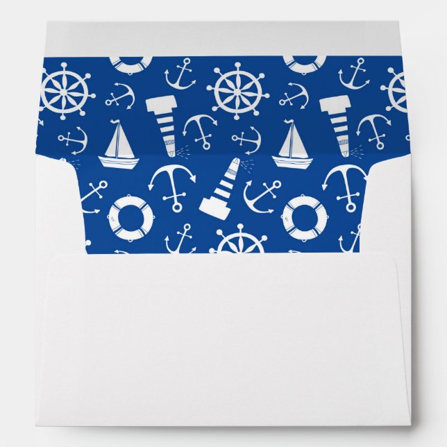 Blue Sea Pattern Envelope (Back (Bottom))
