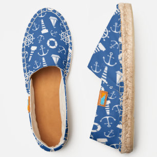 Blue Sea Pattern Espadrilles