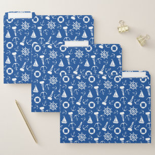 Blue Sea Pattern File Folder