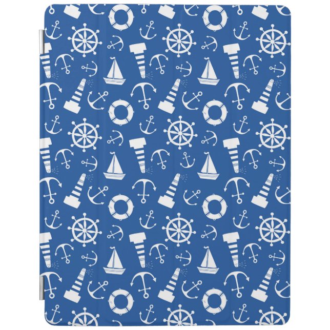 Blue Sea Pattern iPad Smart Cover (Front)