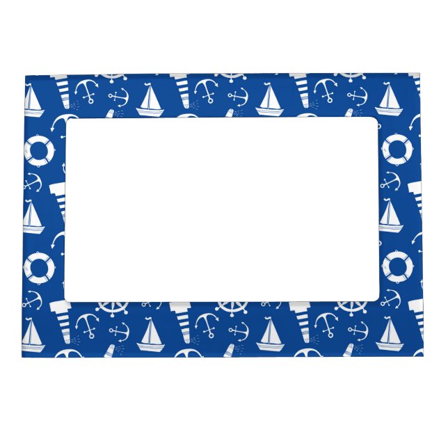 Blue Sea Pattern Magnetic Photo Frame (Front)