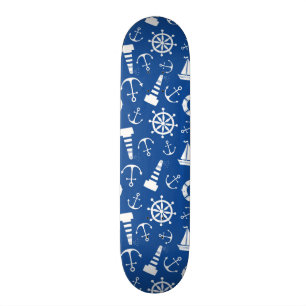 Blue Sea Pattern Skateboard Deck