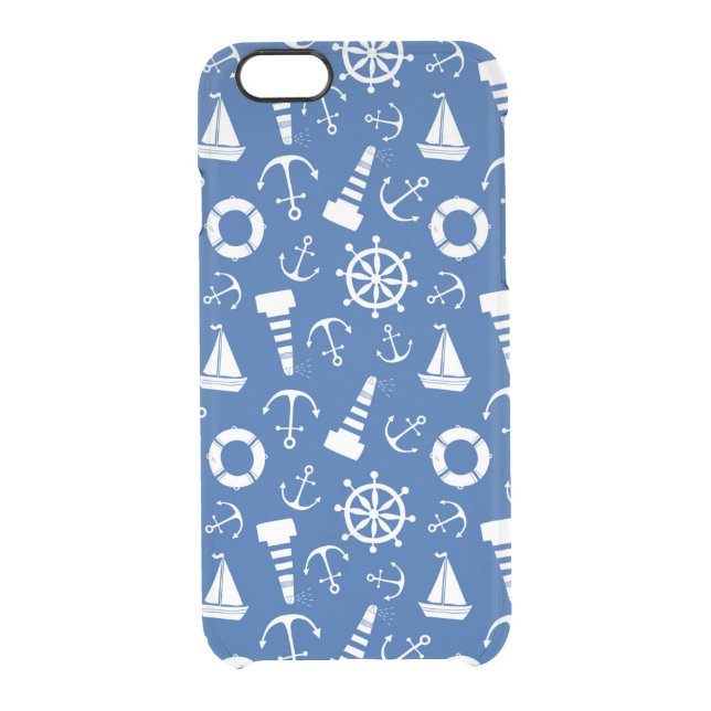 Blue Sea Pattern Uncommon iPhone Case (Back)