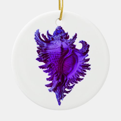 Blue Sea Shell Ornament