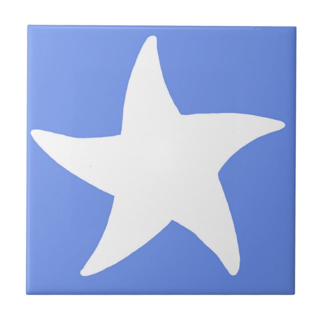 Blue Sea Star Ceramic Tile (Front)