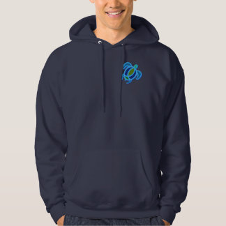 Blue Sea Turtle 2-Sided Dark Hoodies