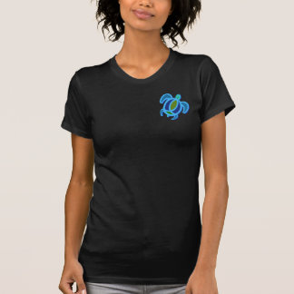 Blue Sea Turtle 2-Sided Women's Dark Shirts