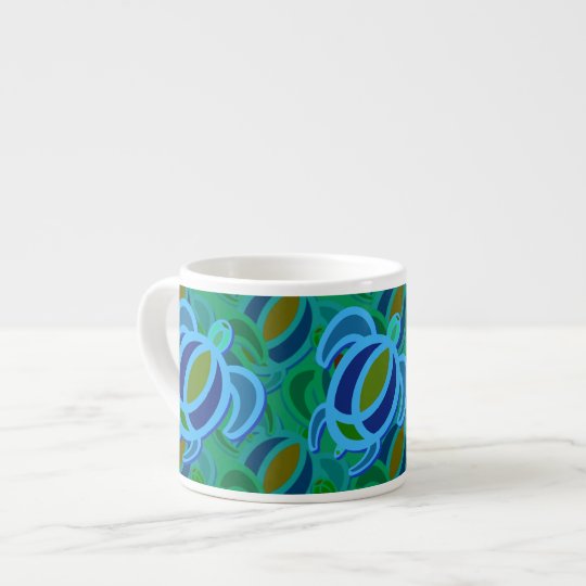 Blue Sea Turtle Espresso Mug