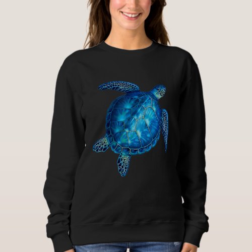 Blue Sea Turtle Hawaiian Honu Cute Turtles Sweatshirt