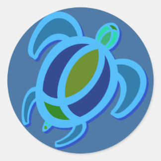 Blue Sea Turtle Stickers