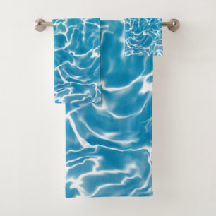 Blue Sea Water Bath Towel Set