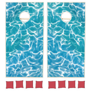 Blue Sea Water* Cornhole Set