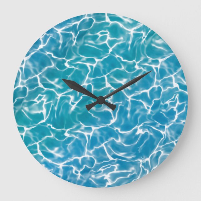 Blue Sea Water Large Clock (Front)
