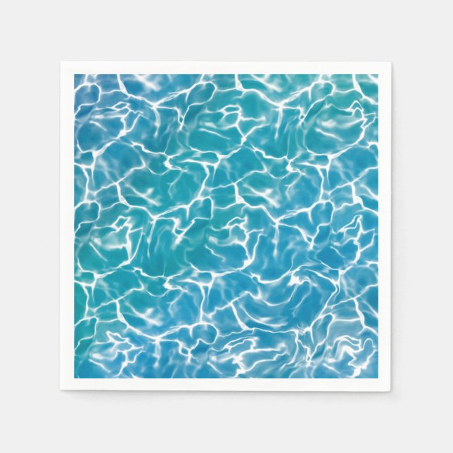Blue Sea Water Napkins (Front)