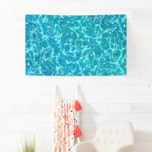 Blue sea Water with Sparkles Banner