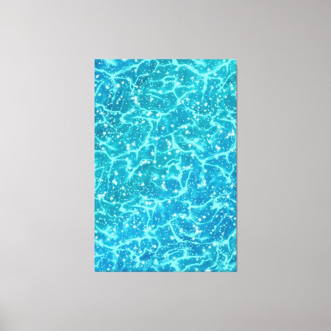 Blue sea Water with Sparkles Canvas Print (Front)