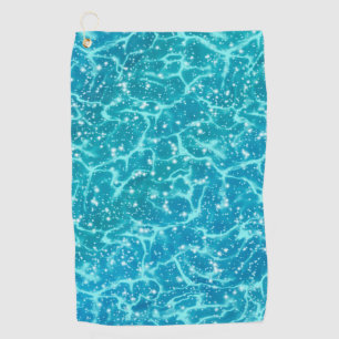 Blue sea Water with Sparkles Golf Towel