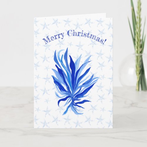 Blue seagrass_starfish_custom name card