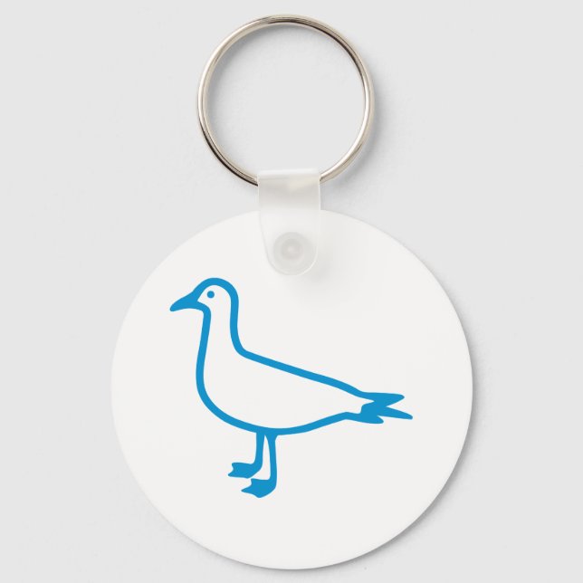 Blue Seagull Keychain (Front)