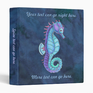 Blue Seahorse Binder
