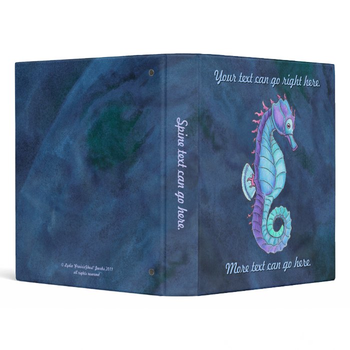 Blue Seahorse Binder