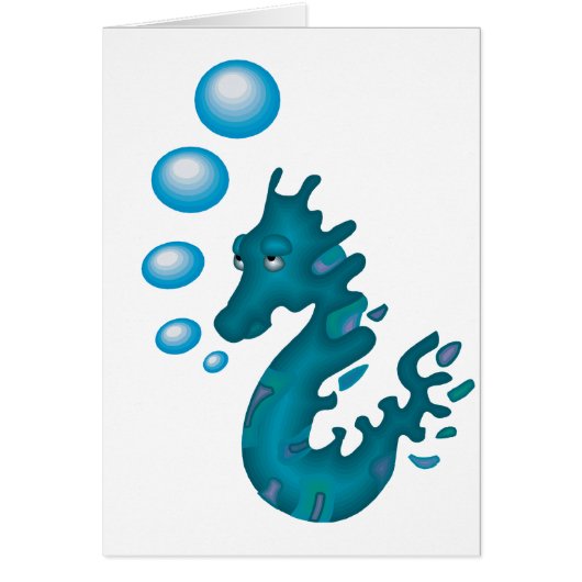 Blue Seahorse Cards (Front)
