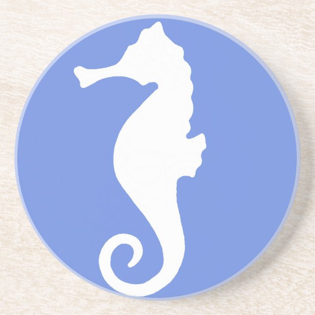 Blue Seahorse Coaster (Front)