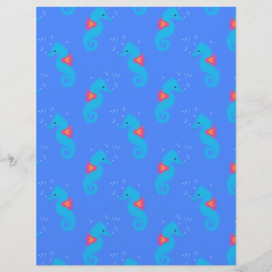 Blue Seahorse Pattern (Front)