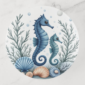 Blue Seahorse Trinket Tray