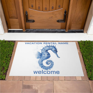 Blue Seahorse Vacation Rental Welcome Doormat