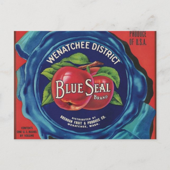 blue seal apples post card (Front)