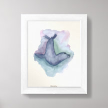 Blue seal watercolor painting