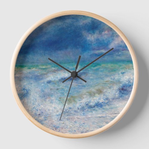 Blue Seascape by Renoir Clock