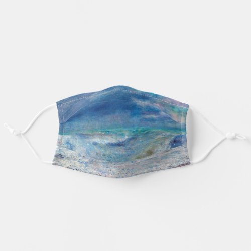 Blue Seascape by Renoir Impressionist Painting Adult Cloth Face Mask