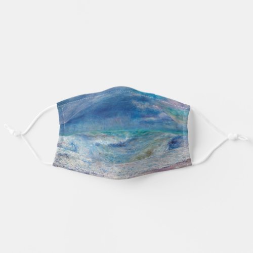 Blue Seascape by Renoir Impressionist Painting Adult Cloth Face Mask