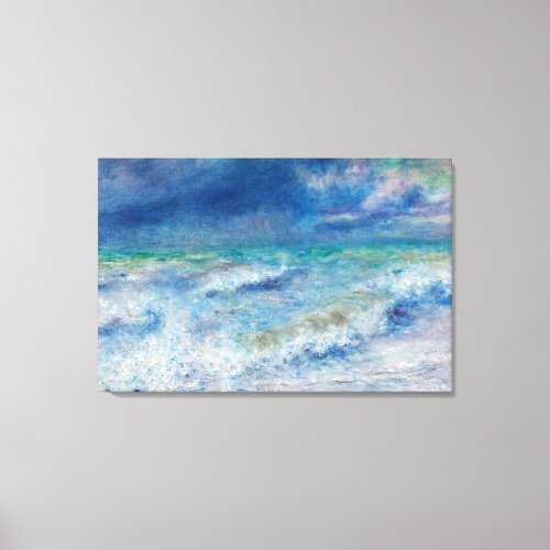 Blue Seascape by Renoir Impressionist Painting Canvas Print