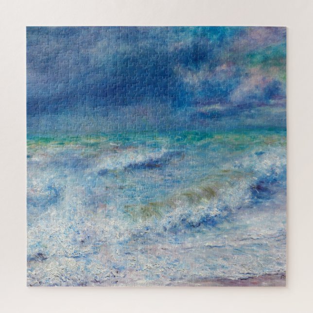 Blue Seascape by Renoir Impressionist Painting Jigsaw Puzzle (Vertical)