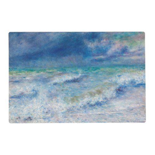 Blue Seascape by Renoir Impressionist Painting Placemat