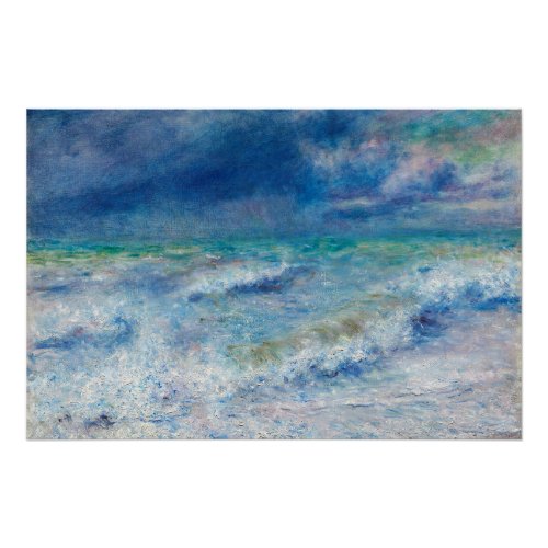 Blue Seascape by Renoir Poster