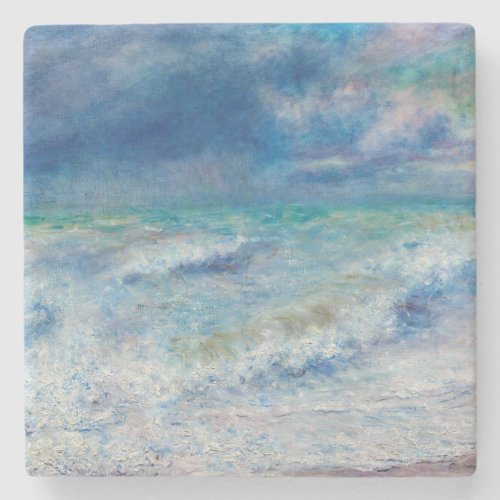 Blue Seascape by Renoir Stone Coaster