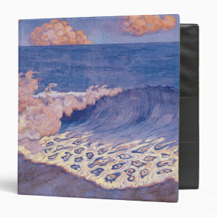 Blue seascape, Wave Effect, c.1893 3 Ring Binder