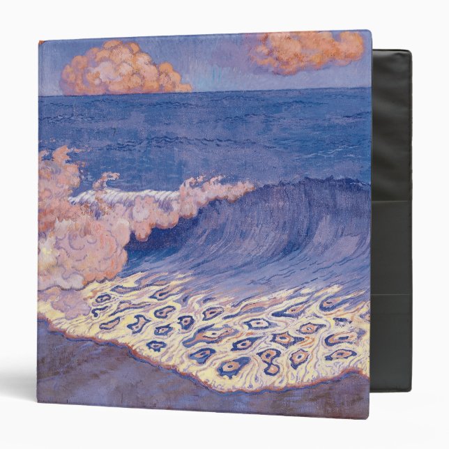 Blue seascape, Wave Effect, c.1893 3 Ring Binder (Front/Inside)